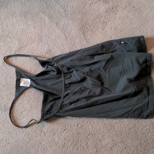 Naked nursing tank open bust size small dark gray